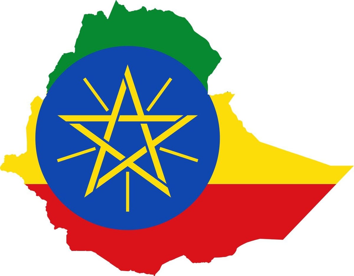 peta Ethiopia bendera
