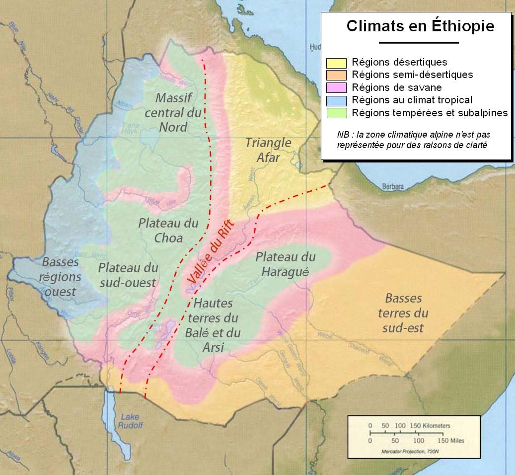 peta Ethiopia iklim