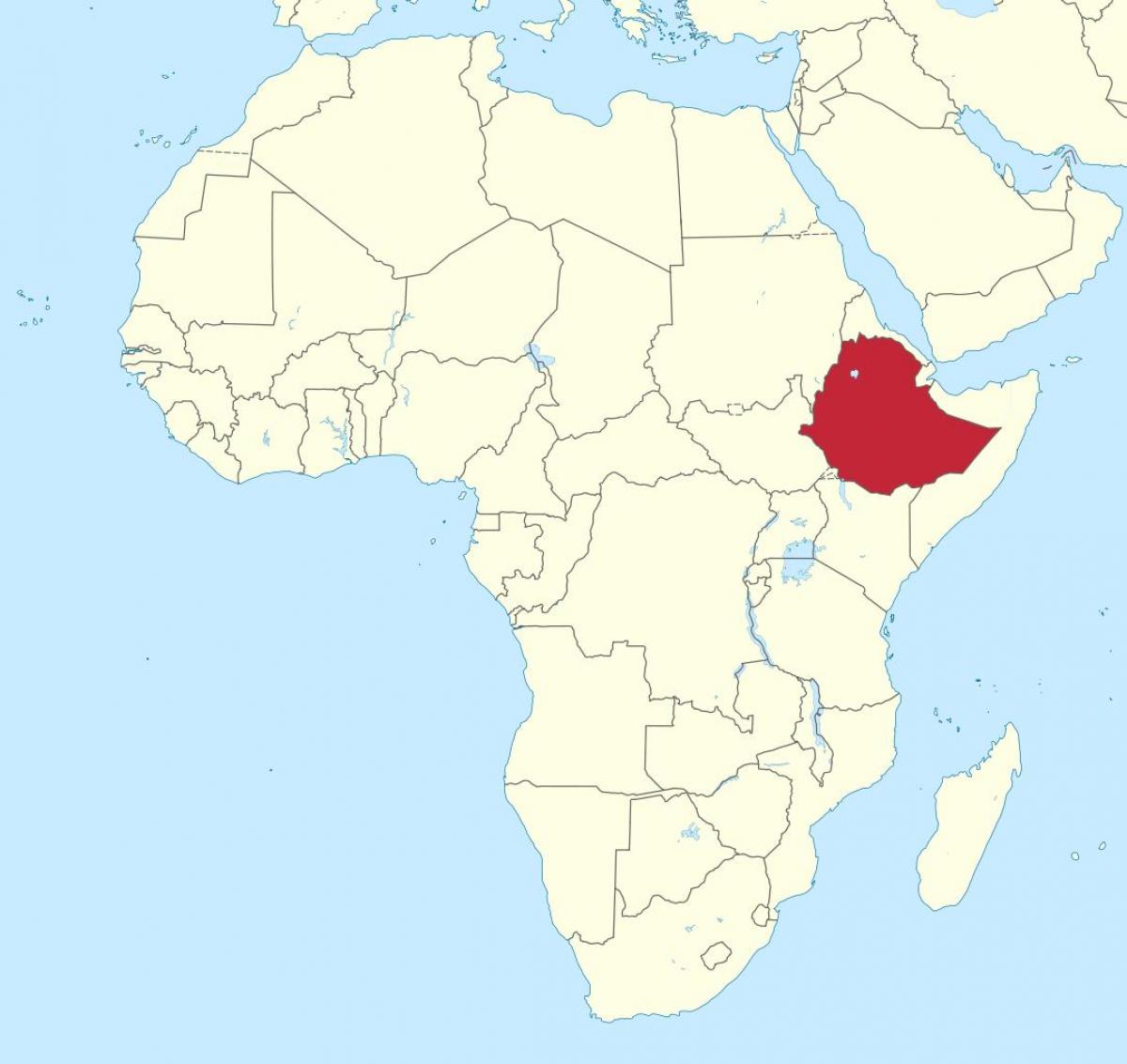 peta afrika menunjukkan Ethiopia