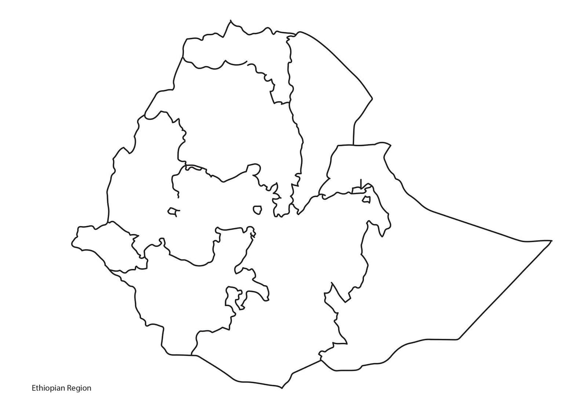 peta kosong Ethiopia