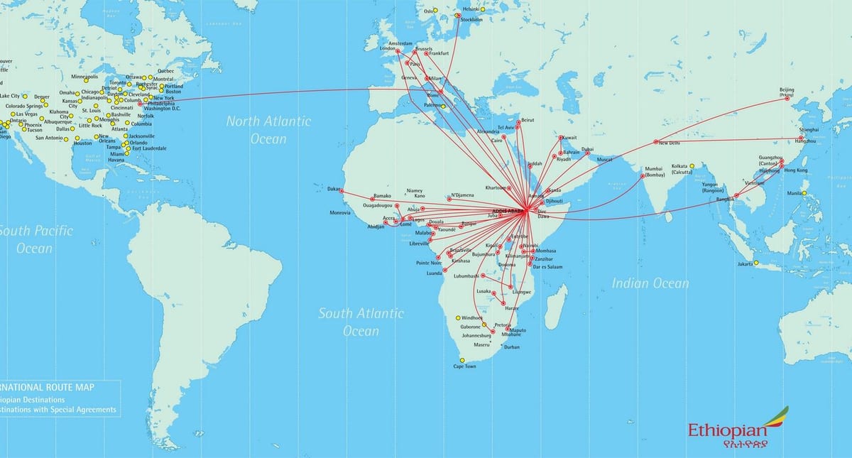 peta laluan Ethiopia