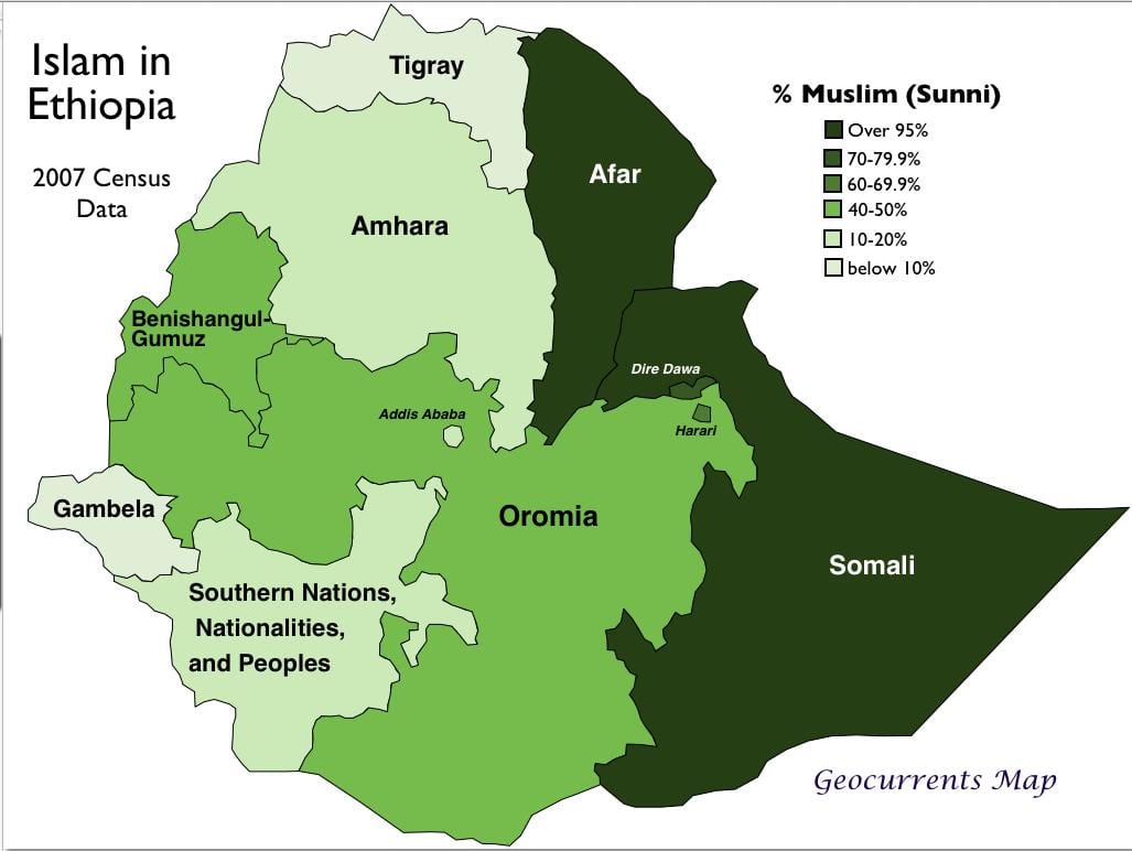 peta Ethiopia suku
