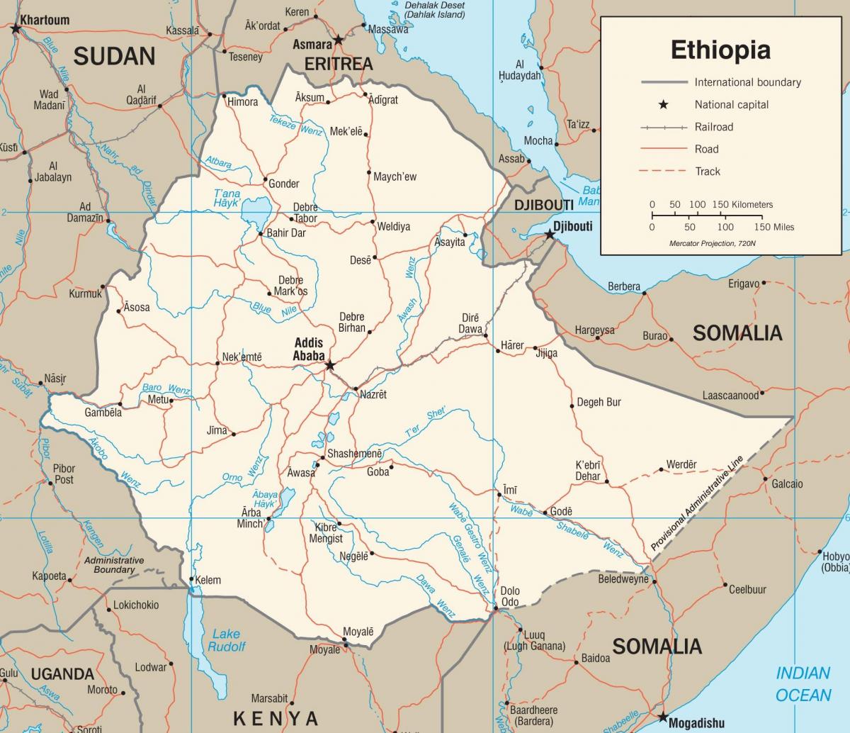 baru Ethiopia peta