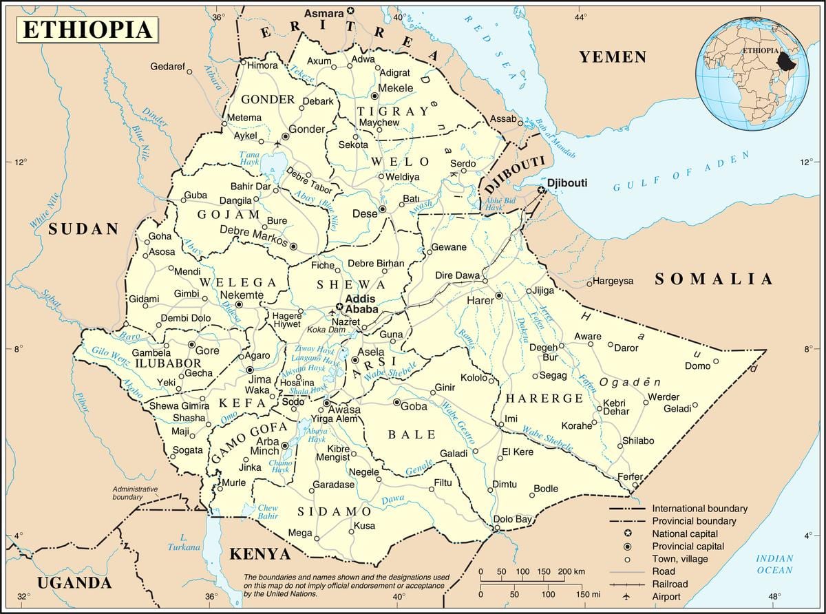 semasa peta Ethiopia