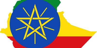 Peta Ethiopia bendera