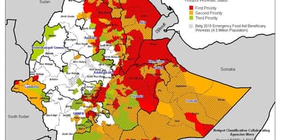 Peta Ethiopia kemarau