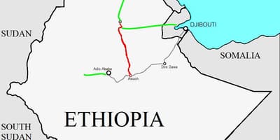 Ethiopia peta kereta api