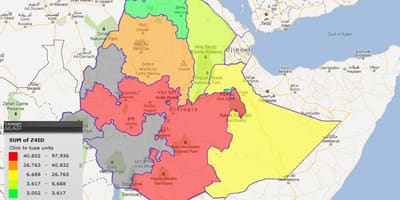 Ethiopia wilayah peta