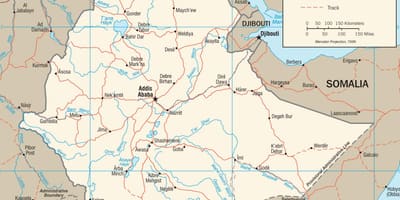 Peta Ethiopia peta gambar