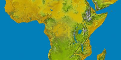 Peta Ethiopia tanah tinggi di dunia