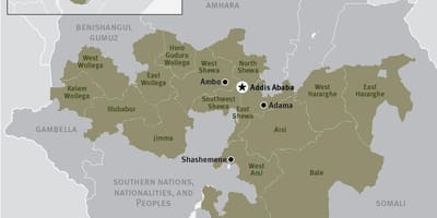 Peta oromia kawasan di Ethiopia